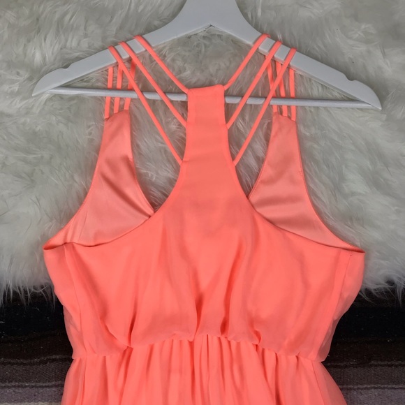 LUSH Neon Orange Mini Casual Dress Size Medium - Picture 7 of 7